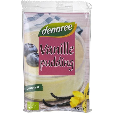 Dennree, Budinca bio de vanilie fara gluten - 114 g, biomag.ro