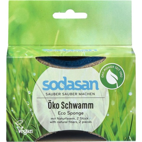 Curatare ecologica casa si bucatarie, Burete eco pentru spalat vase - 2 buc, biomag.ro