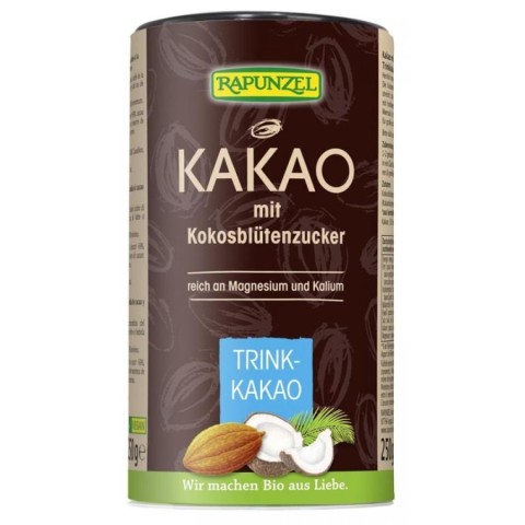 Cacao bio, Cacao cu zahar din nuca de cocos - 250 g, biomag.ro