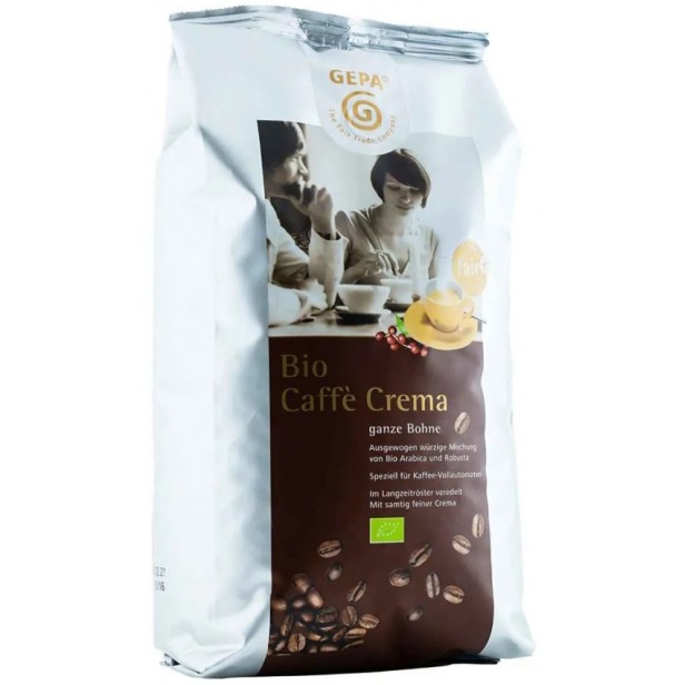Cafea bio boabe crema, 1000g