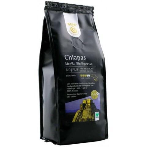 Cafea BIO si inlocuitori, Cafea bio si fairtrade macinata chiapas mexico espresso, 250g, biomag.ro