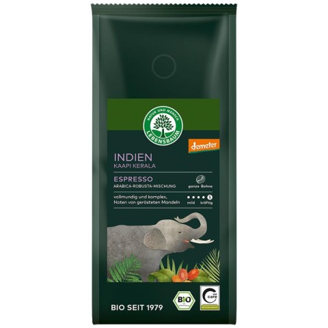 Lebensbaum, Cafea bio india kaapi kerala espresso boabe - 250 g, biomag.ro