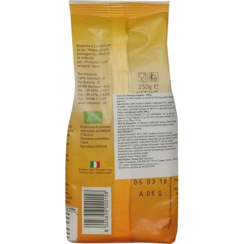 Cafea BIO si inlocuitori, Cafea si ginseng bio 250g salomoni cafe, biomag.ro