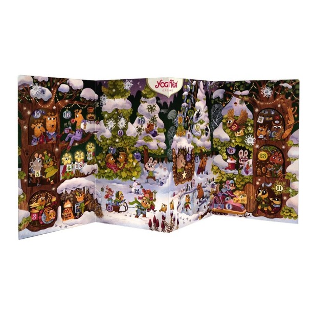 Calendar de craciun cu 24 plicuri de ceai bio, yogi