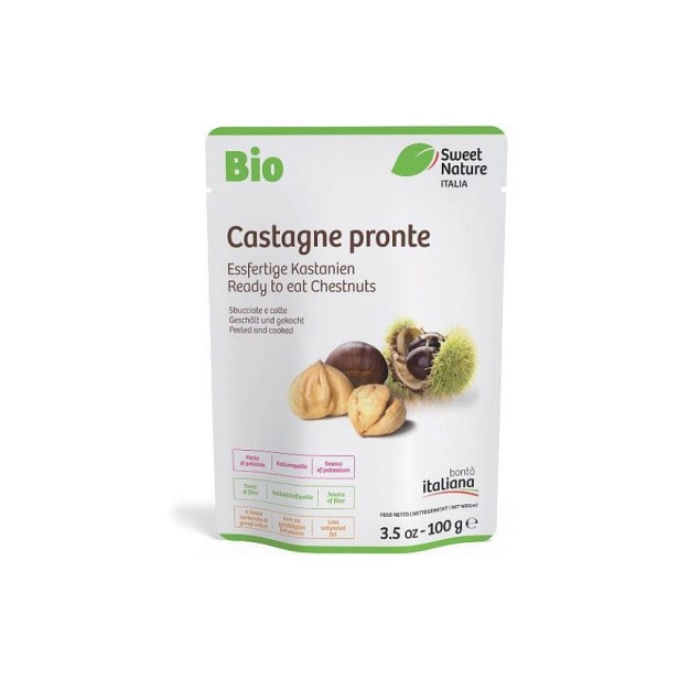 Castane bio decojite, gata de mancat, 100g sweet nature italia