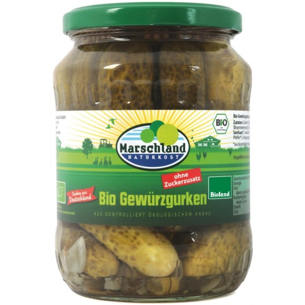Castraveti bio condimentati, fara zahar, 670 / 360g