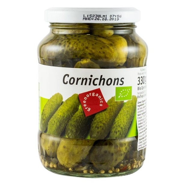 Castraveti murati bio, 330g / 190g green organics