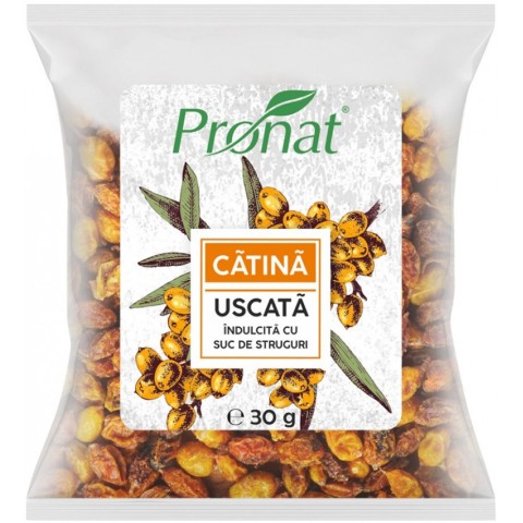 Fructe uscate, Catina uscata, indulcita cu suc de struguri, 30g, biomag.ro