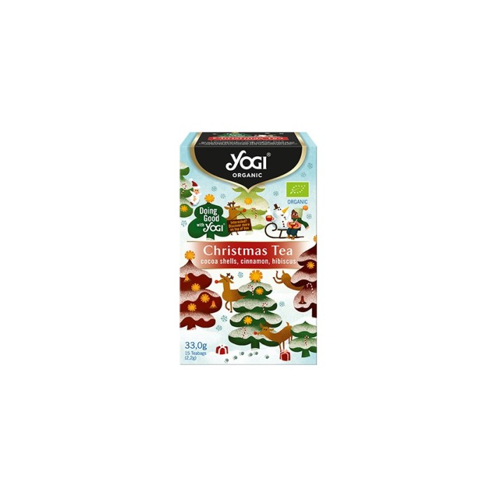 Ceai bio de craciun 15 pliculete a 2,2g - 33g yogi  - Biomag.ro