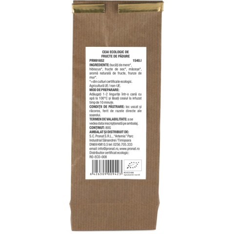 Ceaiuri naturale, Ceai bio de fructe de padure 80g, biomag.ro