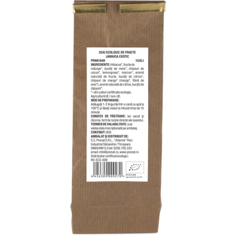 Ceaiuri naturale, Ceai bio de fructe jamaica exotic 80g, biomag.ro