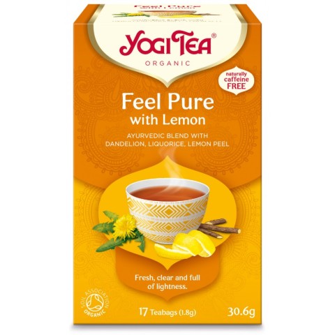 Yogi Tea, Ceai bio detox cu lamaie, 17 pliculete 30.6g yogi, biomag.ro