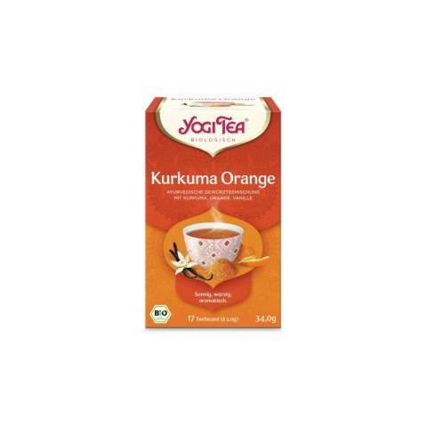 Yogi Tea, Ceai bio din curcuma, portocale si vanilie, 17 pliculete 34.0g yogi, biomag.ro
