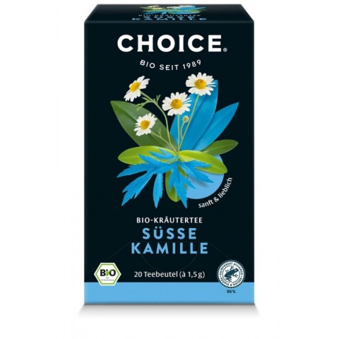 Choice, Ceai bio din plante musetel dulce, 20 pliculete a 1.5g / 30.0g choice®, biomag.ro