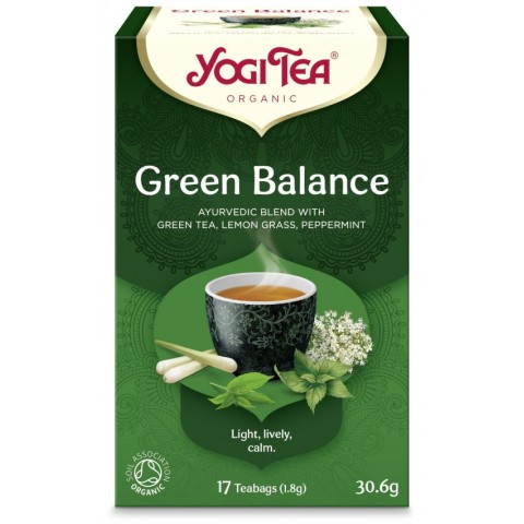 Yogi Tea, Ceai bio echilibru verde, 17 pliculete 30.6g yogi, biomag.ro