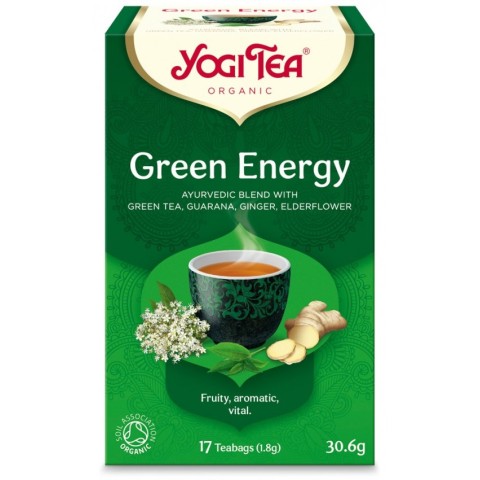 Yogi Tea, Ceai bio energie verde, 17 pliculete 30.6g yogi, biomag.ro
