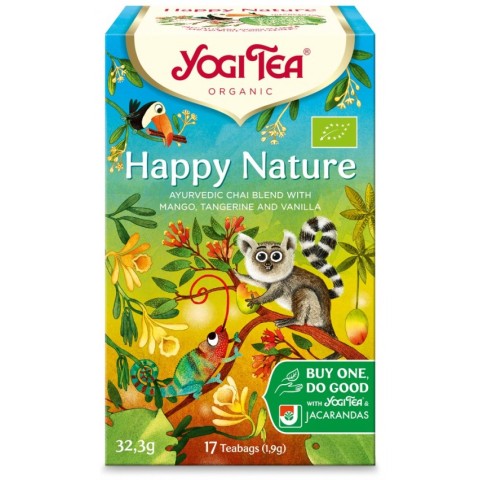 Yogi Tea, Ceai bio happy nature, 17 pliculete a 1,9g, 32,3g yogi, biomag.ro