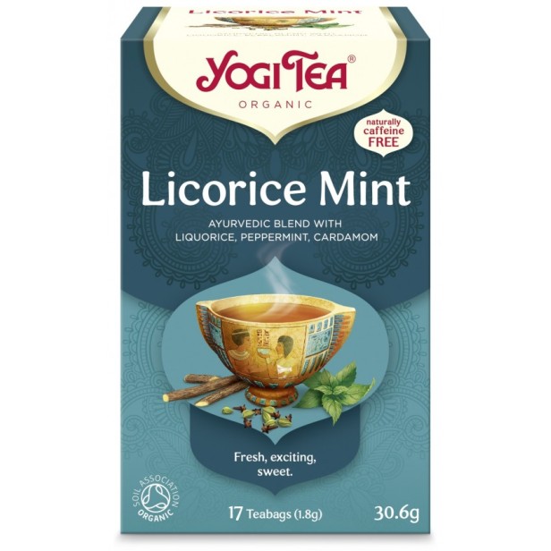 Ceai bio lemn dulce si menta, 17 pliculete 30.6g yogi
