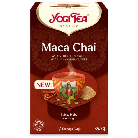 Yogi Tea, Ceai bio maca chai, 17x2.1g (35.7g) yogi, biomag.ro