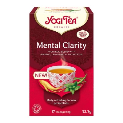 Ceai bio mental clarity 17 pliculete a 1,9g, 32,3g yogi