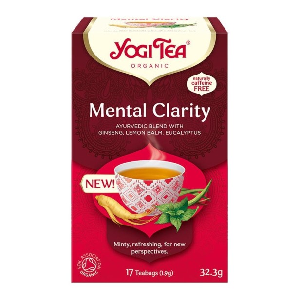 Ceai bio mental clarity 17 pliculete a 1,9g, 32,3g yogi