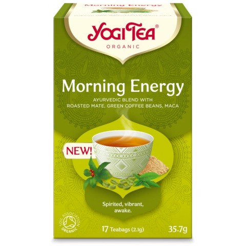 Yogi Tea, Ceai bio morning energy 17 pliculete a 2,1g, 35,7g yogi, biomag.ro