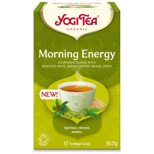 Ceai bio morning energy 17 pliculete a 2,1g, 35,7g yogi