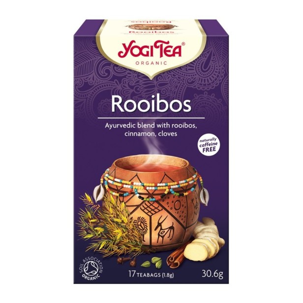 Ceai bio rooibos, 17 pliculete 30.6g yogi