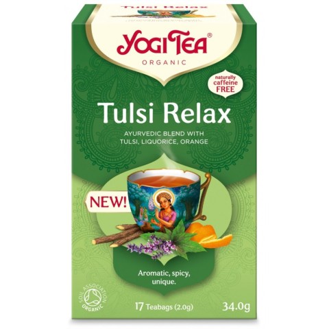 Yogi Tea, Ceai bio tulsi relax 17 pliculete a 2.0g (34.0g) yogi, biomag.ro