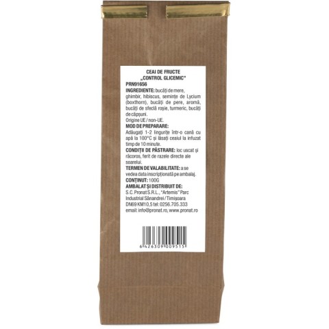 Ceaiuri naturale, Ceai de fructe control glicemic 100g, biomag.ro
