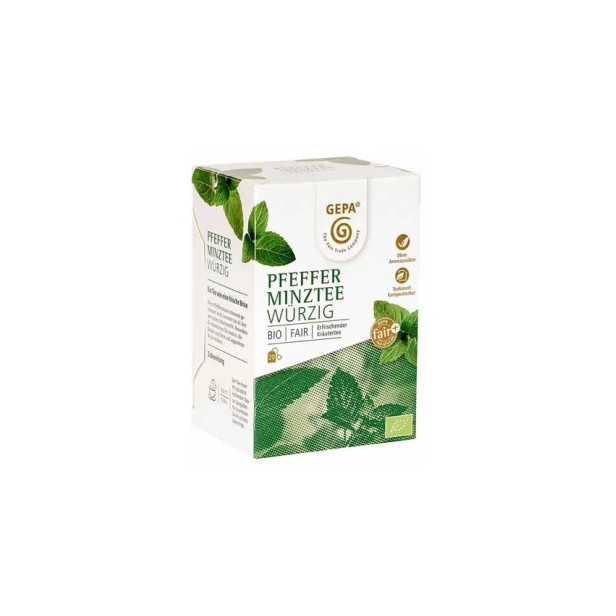 Ceai de menta bio si fairtrade, 34g 20 pliculete a 1,7g