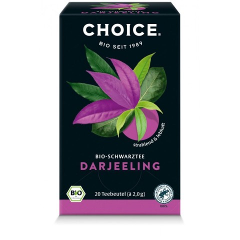Choice, Ceai negru bio darjeeling, 20 pliculete a 2g / 40.0g choice®, biomag.ro