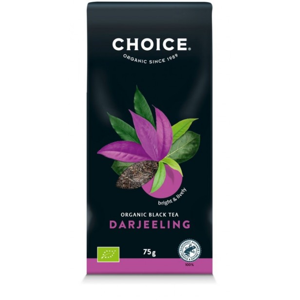 Ceai negru bio darjeeling, 75g choice®