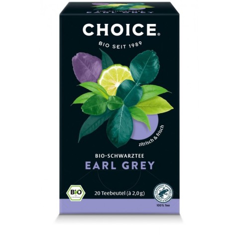 Choice, Ceai negru bio earl grey, 20 pliculete a 2.0g / 40.0g choice®, biomag.ro
