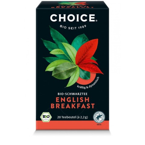 Choice, Ceai negru bio english breakfast, 20 pliculete a 2.2g / 44.0g choice®, biomag.ro