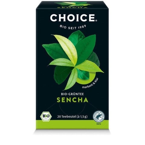 Choice, Ceai verde bio sencha, 20 pliculete a 1.5g / 30.0g choice®, biomag.ro