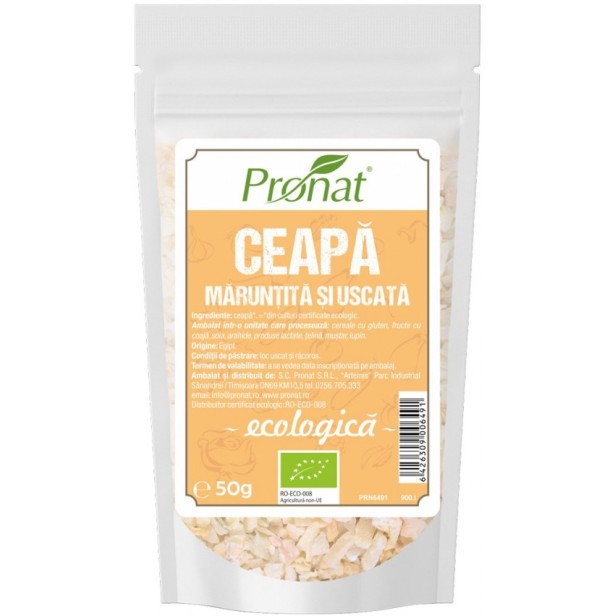 Ceapa bio maruntita si uscata, 50g