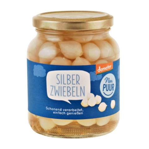 Conserve, pateuri, Ceapa perle bio si demeter in otet, 340 g nur puur, biomag.ro