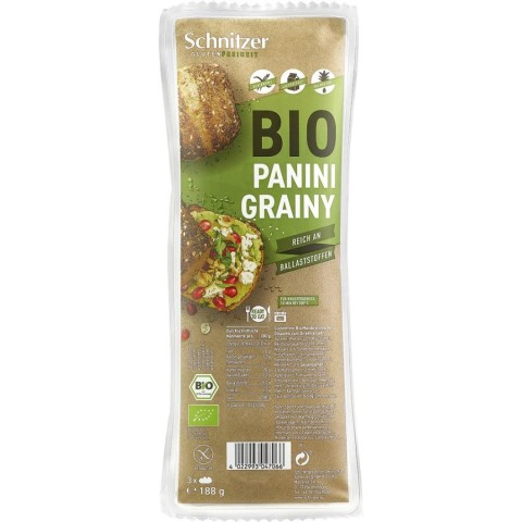 Paine bio, Chifle panini bio cu seminte fara gluten - 188 g, biomag.ro