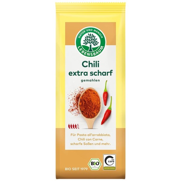Chili bio macinat foarte iute - 50 g