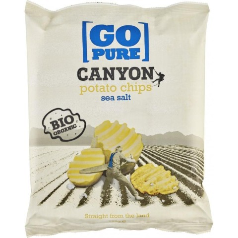 Cadouri, Chips-uri canyon din cartofi bio cu sare de mare - 125 g, biomag.ro