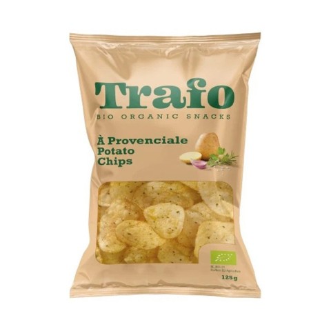 Trafo, Chipsuri bio de cartofi cu ierburi de provence, 125g, biomag.ro