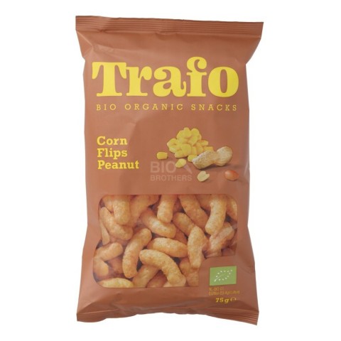Snacksuri, Pufuleti bio de porumb cu arahide, erdnuss flips, 75g, biomag.ro