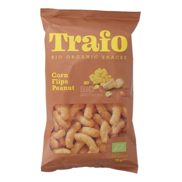 Pufuleti bio de porumb cu arahide, erdnuss flips, 75g