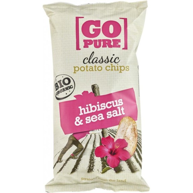 Chipsuri de cartofi cu hibiscus si sare de mare - 125 g