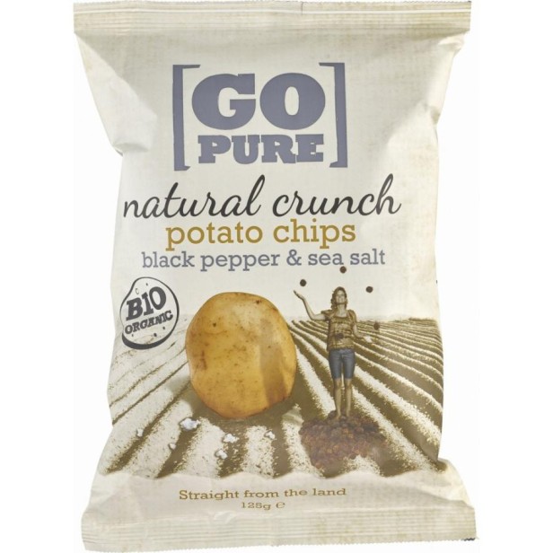 Chipsuri de cartofi cu sare si piper coapte manual - 125 g