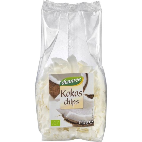 Nuci si alune bio, Chipsuri de cocos bio ecologice - 150 g, biomag.ro