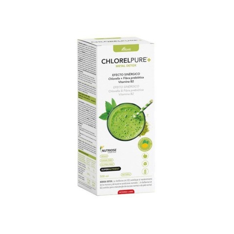 Intersa Labs - Plantsynergy, Chlorelpure + bautura detoxifianta cu aroma de menta si lamaie, 500ml intersa, biomag.ro