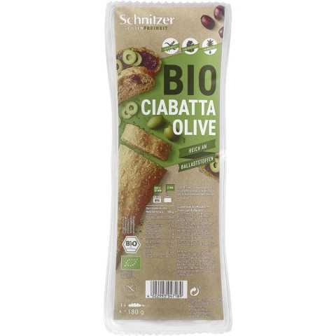 Schnitzer, Ciabatta cu masline fara gluten - 180 g, biomag.ro