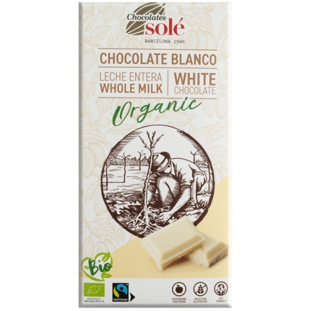 Ciocolata alba bio&fair, 90g chocolates